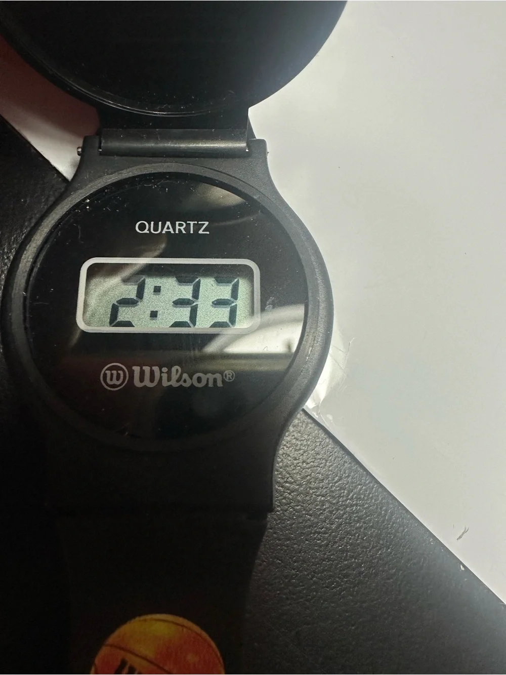 Black Basketball-Themed Men's Watch with Signature Dial